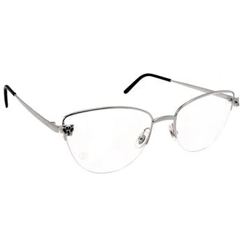 Cartier | Clear Demo Cat Eye Ladies Eyeglasses CT0208O 002 55 5.5折