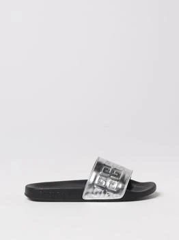 推荐Givenchy sliders in laminated leather with embossed monogram商品