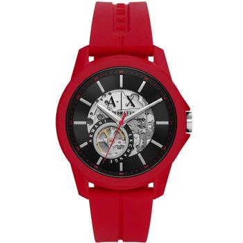 Armani Exchange | Men's Automatic in Red Case with Red Silicone Strap Watch, 42mm商品图片,