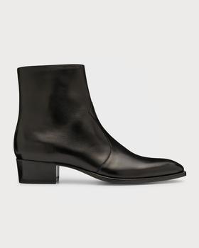 推荐Men's Wyatt 40 Leather Zip Ankle Boots商品
