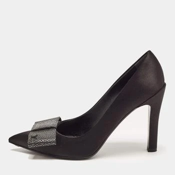 Louis Vuitton | Louis Vuitton Black Satin Bow Pointed Toe Pumps Size 36.5 