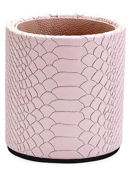商品Graphic Image | The Hayden Desk Python-Embossed Leather Round Pencil Cup,商家Saks Fifth Avenue,价格¥487图片