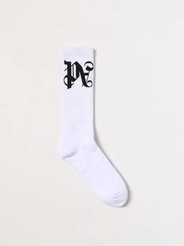 推荐Palm Angels socks in stretch cotton with jacquard monogram商品