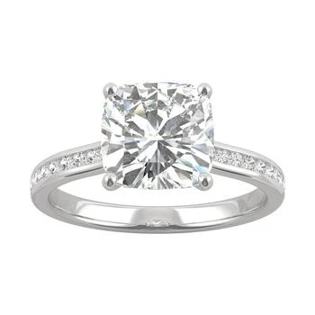 Charles & Colvard | Moissanite Cushion Engagement Ring (2-5/8 ct. t.w. DEW) in 14k White Gold,商家Macy's,价格¥11041