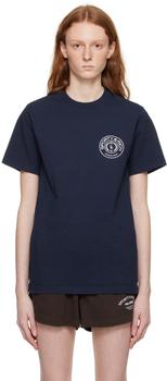 Sporty & Rich | Navy Monaco T-Shirt商品图片,