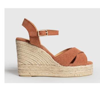 CASTAÑER, Castaner | Castaner Blaudell 100 Cuero Wedge Espadrilles商品图片 