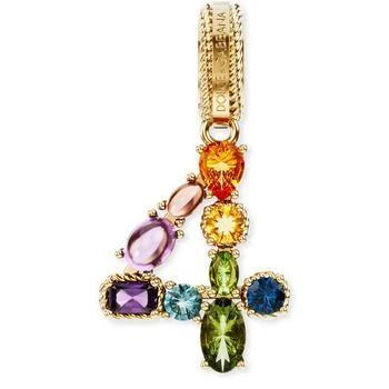 Dolce & Gabbana | 镶有数字 4 的多彩精美宝石18k黄金彩虹吊坠,商家24S,价格¥12534