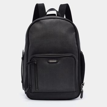 推荐Ermenegildo Zegna Black/Grey Coated Canvas and Leather Backpack商品