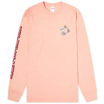 RIPNDIP | RIPNDIP Long Sleeve Attitude Print Top商品图片,7折