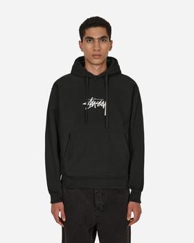STUSSY | Stock Logo Applique Hooded Sweatshirt Black商品图片,额外8.6折, 额外八六折