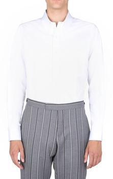 thom browne衬衫, Thom Browne | Thom Browne Logo Detailed Long-Sleeved Shirt商品图片 5.3折