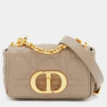 推荐Dior Beige Cannage Leather Micro Caro Crossbody Bag商品