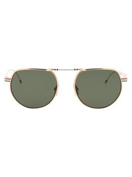 thom browne眼镜, Thom Browne | Thom Browne Eyewear Aviator Frame Sunglasses商品图片 7.6折