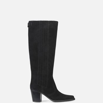 ganni鞋, Ganni | Ganni Women's Suede Knee Boots - Black商品图片 3折