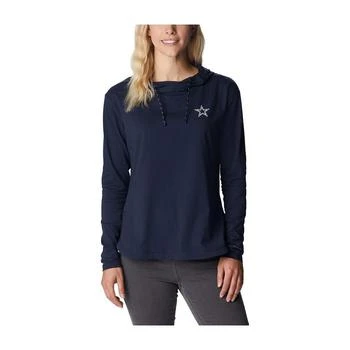 Columbia | Women's Navy Dallas Cowboys Sun Trek Omni-Shade Omni-Wick Tri-Blend Pullover Hoodie 7.4折