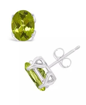 Macy's | Peridot (2-3/4 ct. t.w.) Stud Earrings in 14K White Gold,商家Macy's,价格¥3856