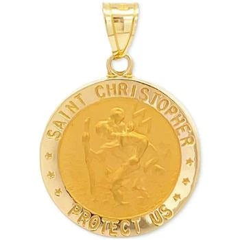 Macy's | Saint Christopher Medal Pendant in 14k Yellow Gold,商家Macy's,价格¥4461