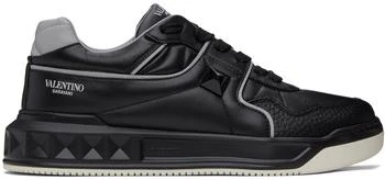 Valentino | Black One Stud Sneakers 