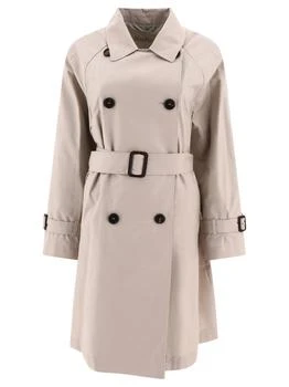 MAX MARA THE CUBE | Double-Breasted Trench Coat Coats Beige,商家Wanan Luxury,价格¥2374