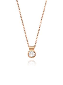 hyeres-lor | 14K Rose 0.1ct Diamond necklace商品图片,额外8.5折, 额外八五折