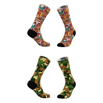 Tribe Socks | Men's and Women's Hipster Cat-Moflage Socks, Set of 2,商家Macy's,价格¥187