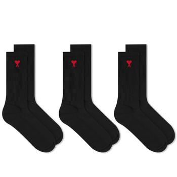 ami短袖海淘, AMI | AMI Heart Sock - 3 Pack商品图片 