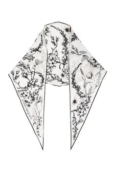 Alexander McQueen | Alexander McQueen Graphic Printed Pointed-Tip Scarf,商家Cettire,价格¥1810