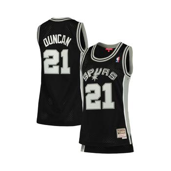 Mitchell and Ness | Women's Tim Duncan Black San Antonio Spurs 1998-99 Hardwood Classics Swingman Jersey商品图片,