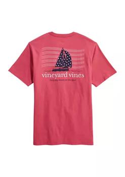 美国Vineyard Vines, Vineyard Vines | Flag Sail Short Sleeve Pocket T-Shirt商品图片 