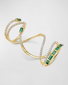 商品Graziela Gems | Emerald Baguette Mega Swirl Ring,商家Neiman Marcus,价格¥47005图片