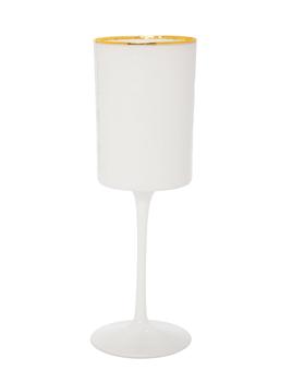 商品Classic Touch Decor | Set of 6 White Square Shaped Wine Glasses with Gold Rim,商家Premium Outlets,价格¥599图片