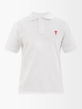 ami polo, AMI | Ami de Cœur-logo cotton polo shirt商品图片 