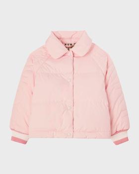 Burberry | Girl's Athena Puffer Bomber Jacket, Size 3-14商品图片,