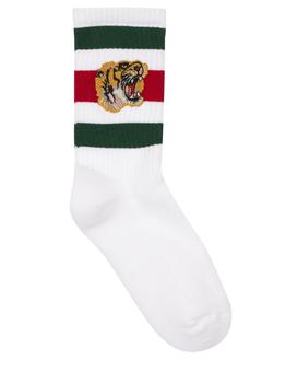 Gucci | Tiger Patch Cotton Blend Socks商品图片,