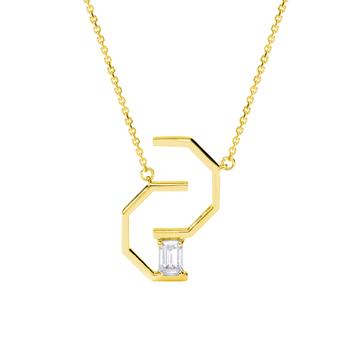 商品Âme Angles 18K Yellow Gold, Lab-Grown Diamond 0.60ct. tw. Signature Pendant Necklace图片