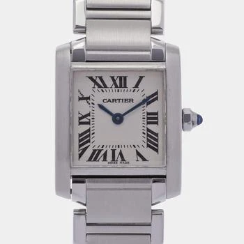 推荐Cartier White Stainless Steel Tank Francaise W51008Q3 Women's Wristwatch 20 mm商品