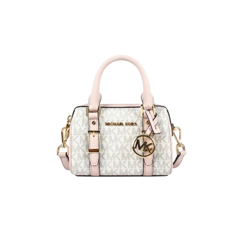 推荐Michael Kors  BEDFORD LEGACY超小号PVC拼皮女士手提斜挎波士顿包 32F9G06C0B VANL SFTPINK商品