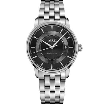 MIDO | Men's Swiss Automatic Baroncelli Signature Stainless Steel Bracelet Watch 39mm商品图片,