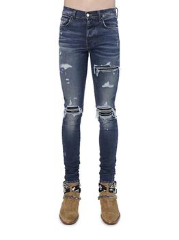 amiri mx1, AMIRI | Mx1 Leather Patch Skinny Jeans商品图片 