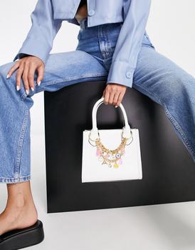 ALDO | ALDO Galpal grab bag with cross body strap and charms in white商品图片,4.5折
