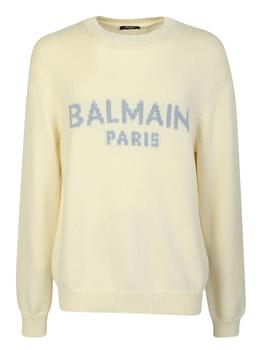 Balmain是什么牌子, Balmain | BALMAIN BALMAIN BASIC SWEATER MADE ENTIRELY OF WOOL, PRACTICAL AND CASUAL商品图片 7.4折