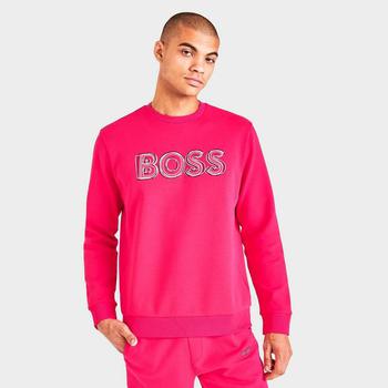 Hugo Boss | Men's Hugo Boss Layered Logo Crewneck Sweatshirt商品图片,