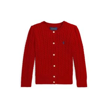 Ralph Lauren | Mini-Cable Cotton Cardigan (Toddler/Little Kid),商家Zappos,价格¥437