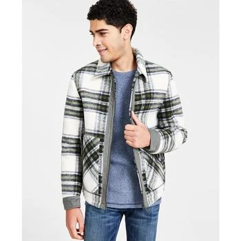 Native Youth | Men's Padded Zip-Front Check Coach Jacket,商家Macy's,价格¥670