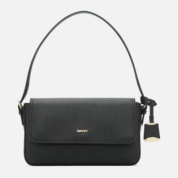 推荐DKNY Women's Bibi Flap Shoulder Bag - Black/Gold商品