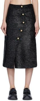 推荐Black Sparkle Midi Skirt商品