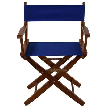 American Trails | Extra-Wide Premium 18"  Directors Chair Mission Oak Frame W/Royal Blue Color Cover,商家Premium Outlets,价格¥721