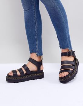 推荐Dr Martens Blaire chunky sandals in black商品
