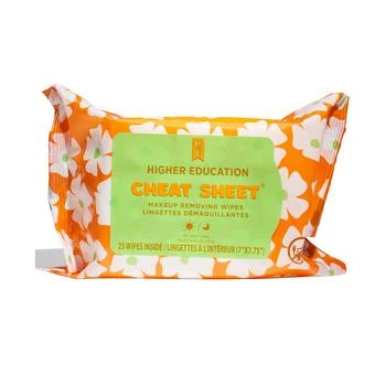 Higher Education Skincare | Cheat Sheet Makeup Removing Wipes, 25 Wipes,商家Macy's,价格¥68