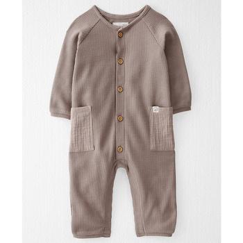 Carter's | Baby Waffle-Knit Long-Sleeve Jumpsuit商品图片,额外7折, 额外七折